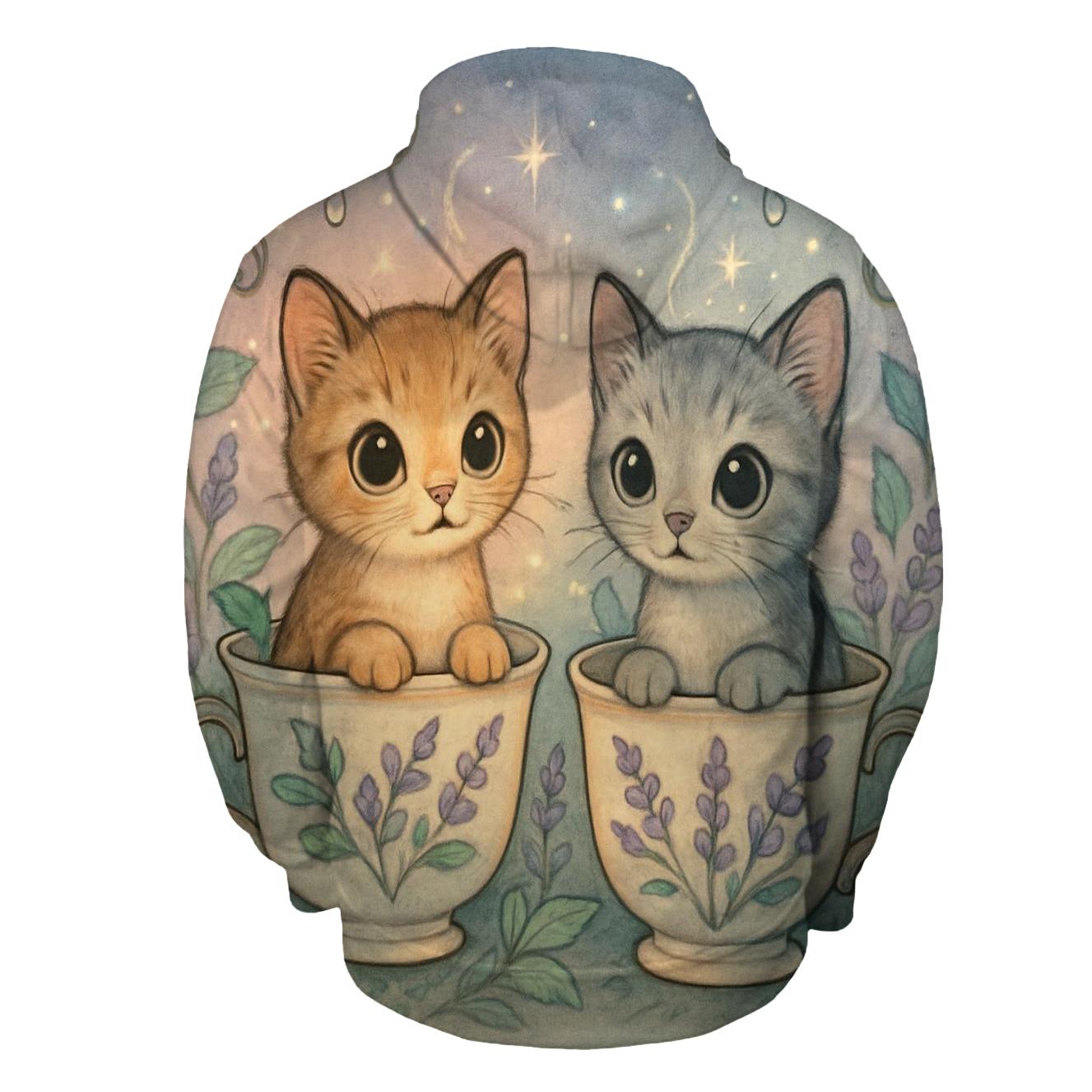 Teacup Garden Stargazer Cats hoodies fashion