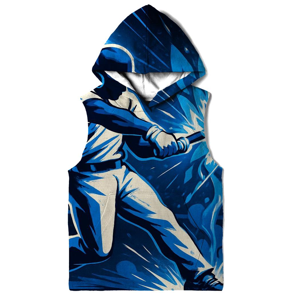 Blue Flame Bat Impact printed hoodies