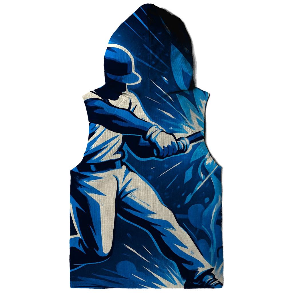 Blue Flame Bat Impact printed hoodies
