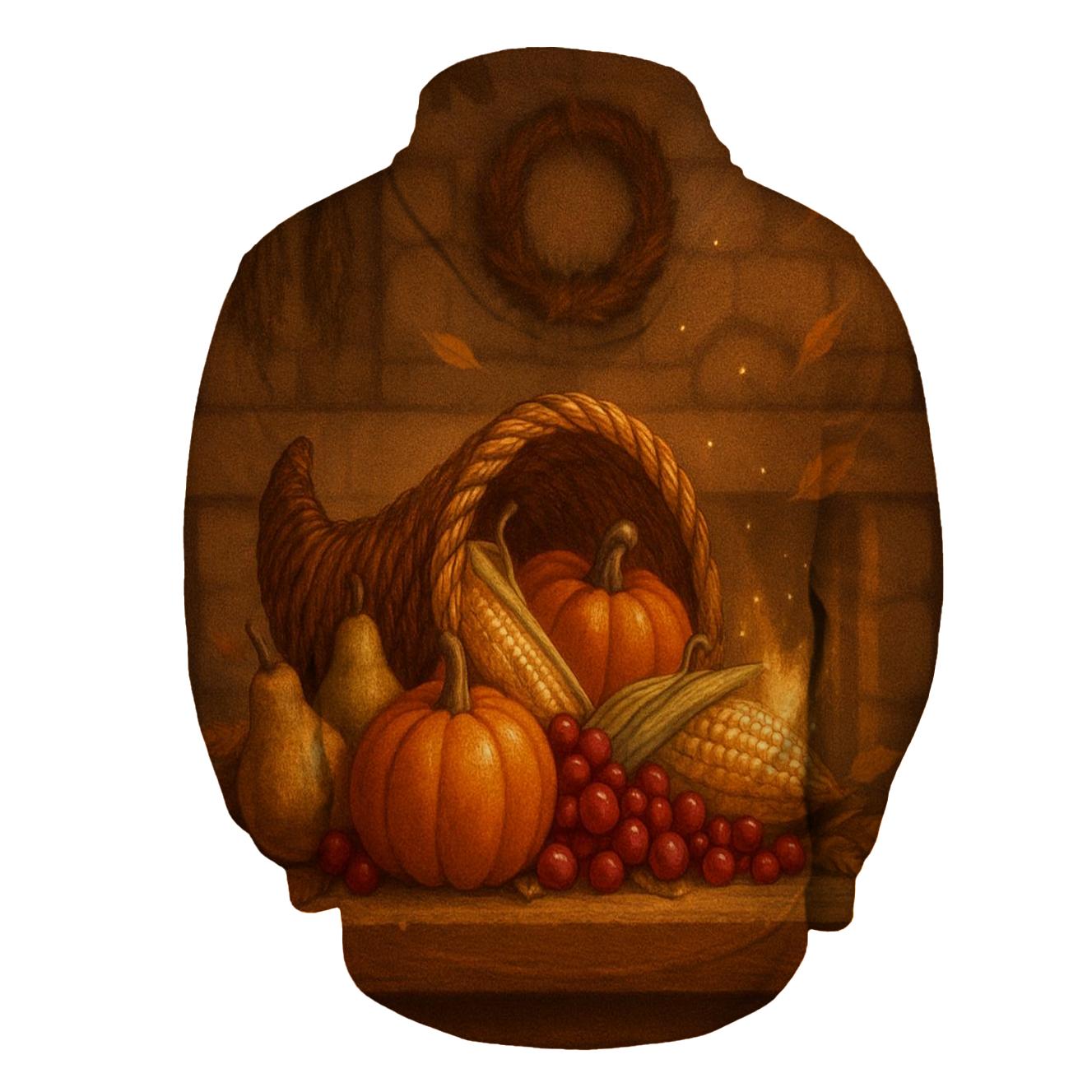 Candlelit Cornucopia Hearth zip-up hoodies