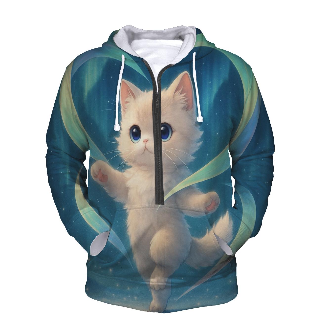 Aurora Ribbon Ballet Kitten lightweight hoodies