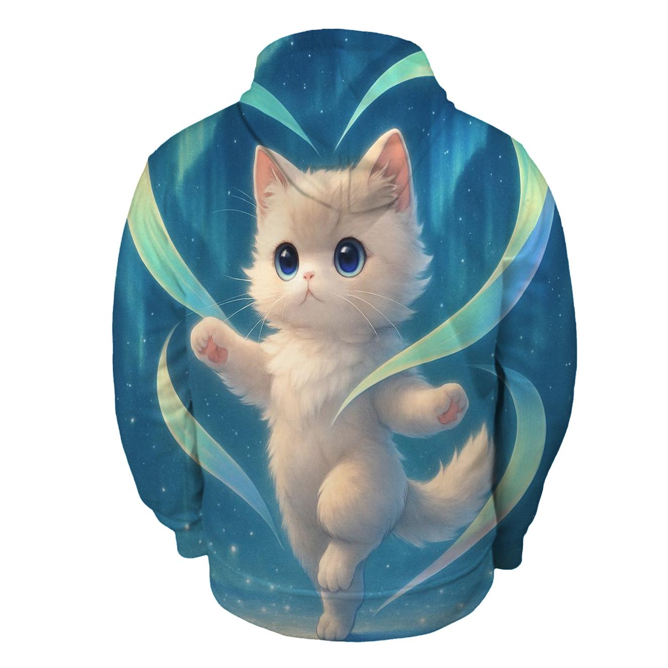 Aurora Ribbon Ballet Kitten lightweight hoodies