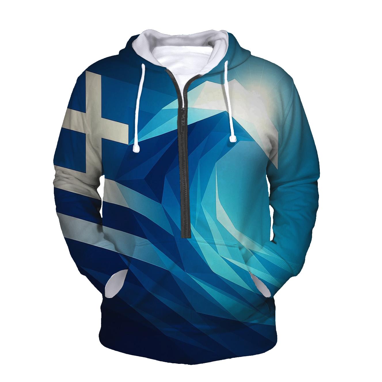 Greece Marble Wave Geometry hoodie trends