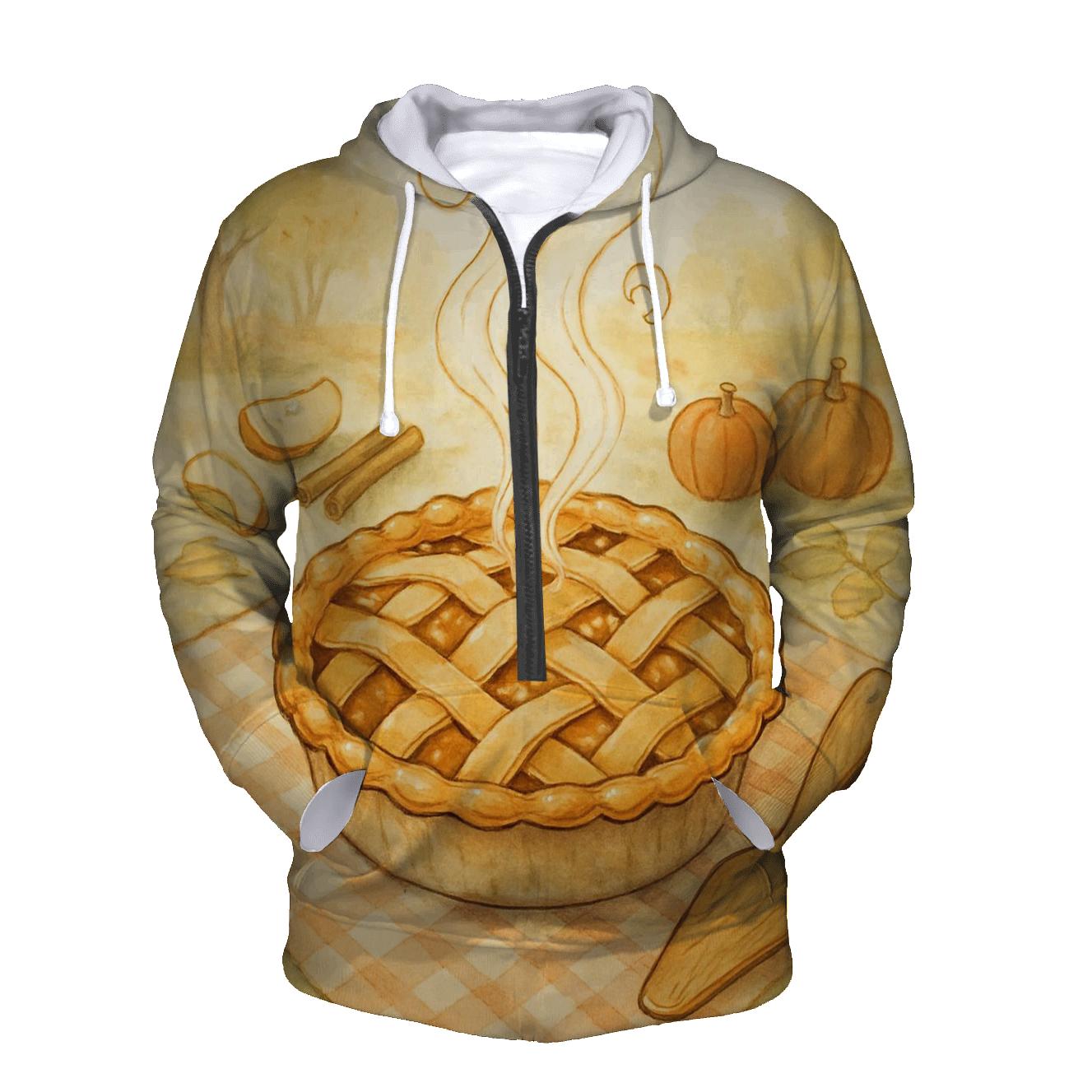 Autumn Orchard Pie Steam Spiral embroidered hoodies