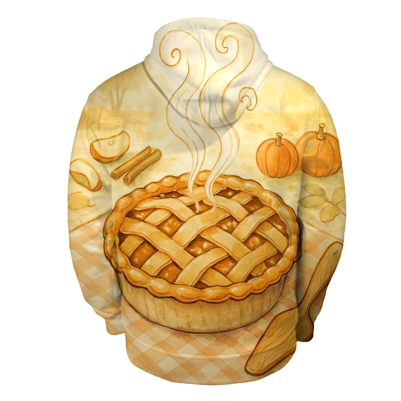 Autumn Orchard Pie Steam Spiral embroidered hoodies