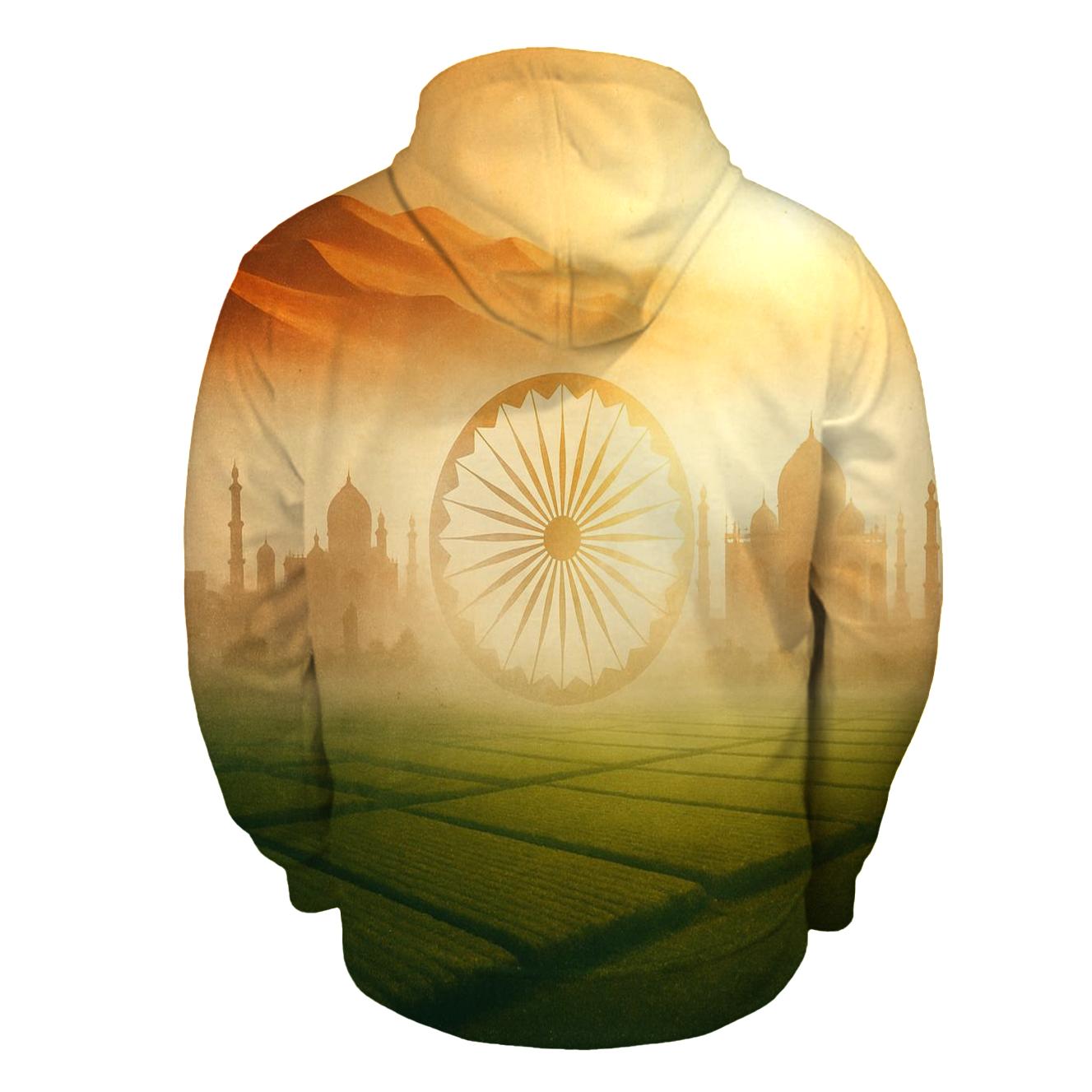 India Desert Mirage Double Exposure zip-up hoodies