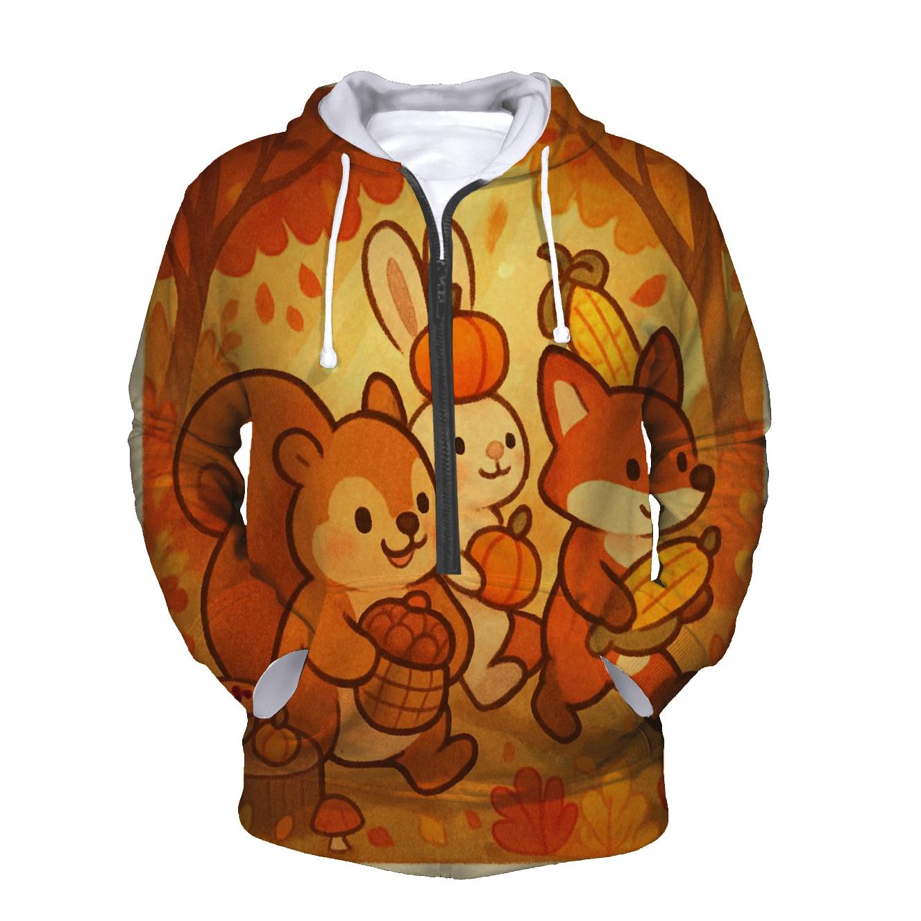Woodland Friends Harvest Parade custom hoodies