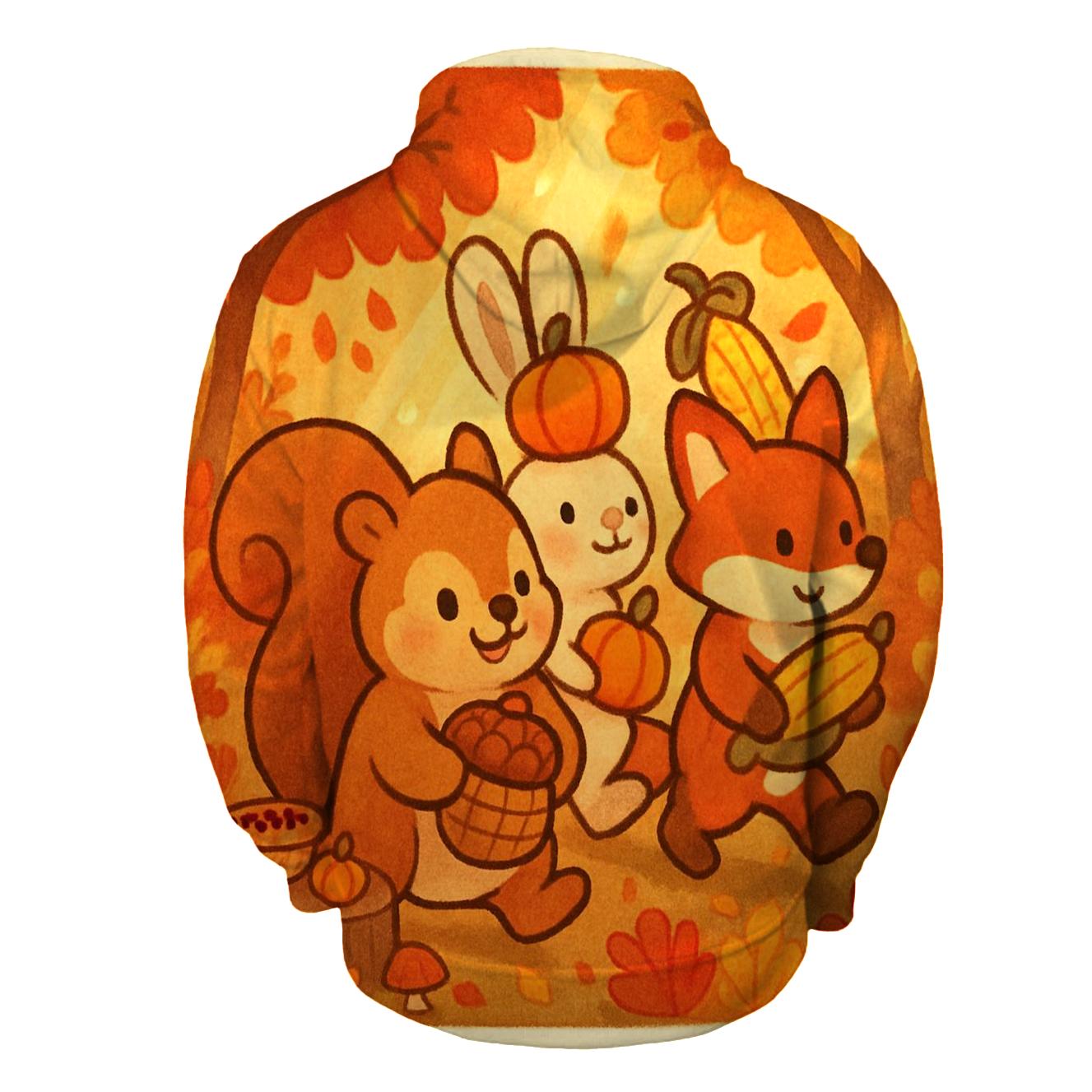 Woodland Friends Harvest Parade custom hoodies