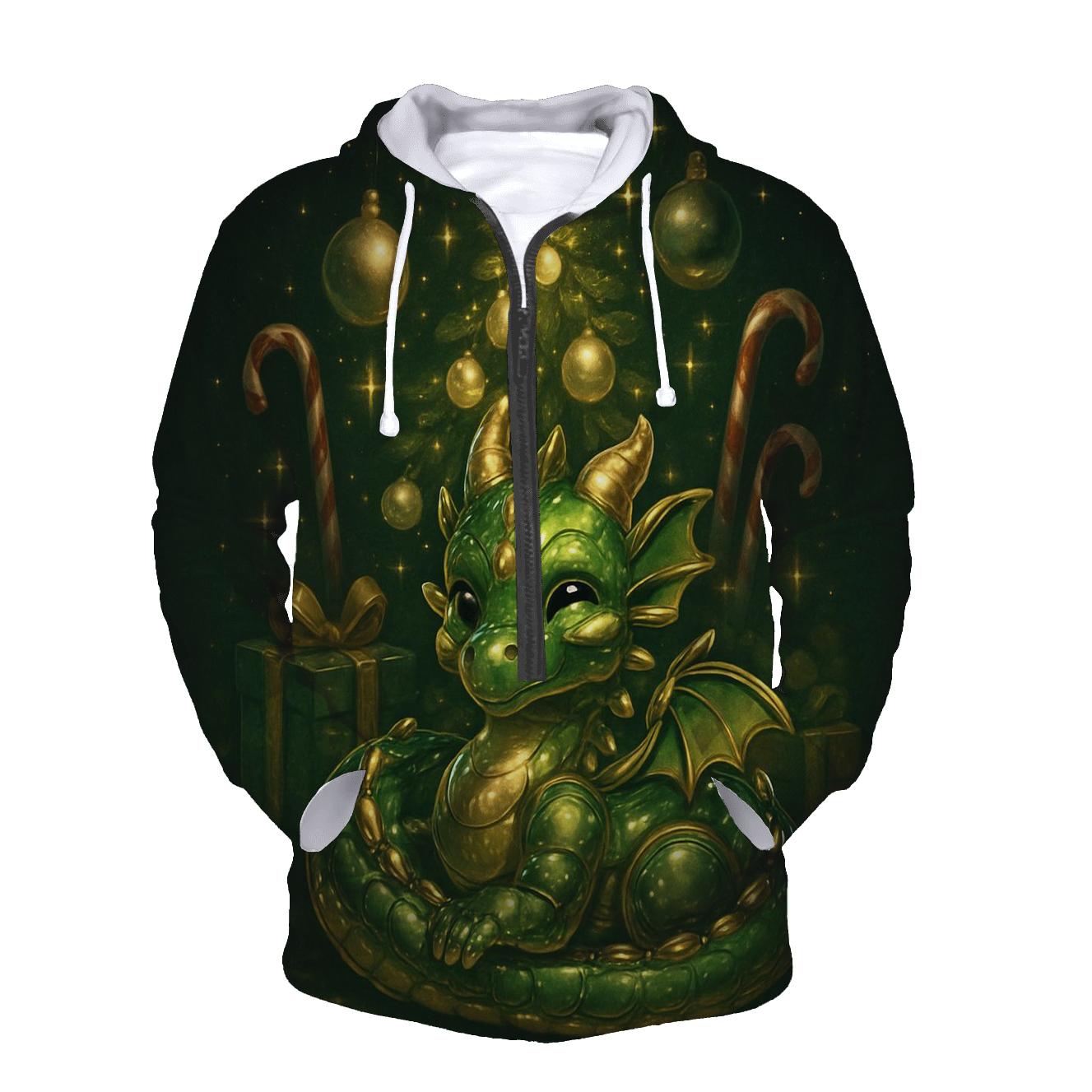 Ornament Dragon Guarding The Tree embroidered hoodies