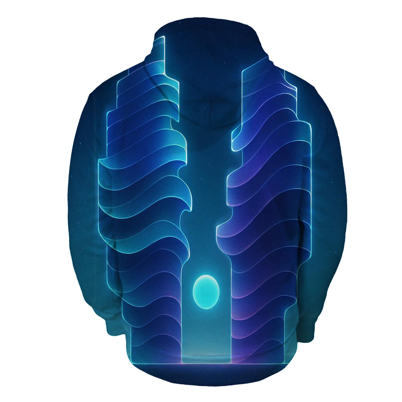 Indigo Soundwave Monoliths custom hoodies