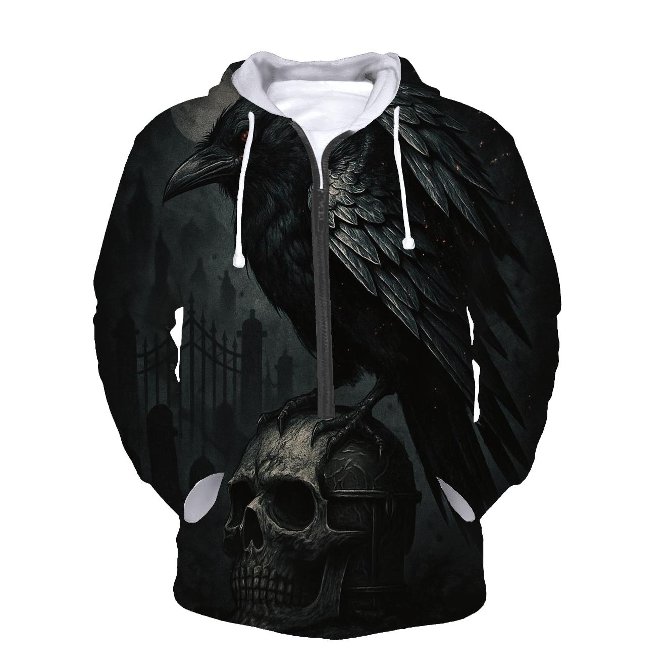 Raven Of The Iron Sepulcher embroidered hoodies
