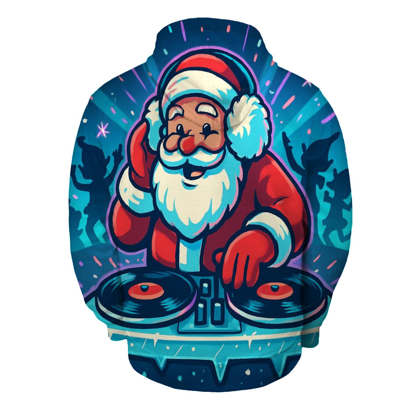 Santa DJ At The Arctic Vinyl Party hoodie designs