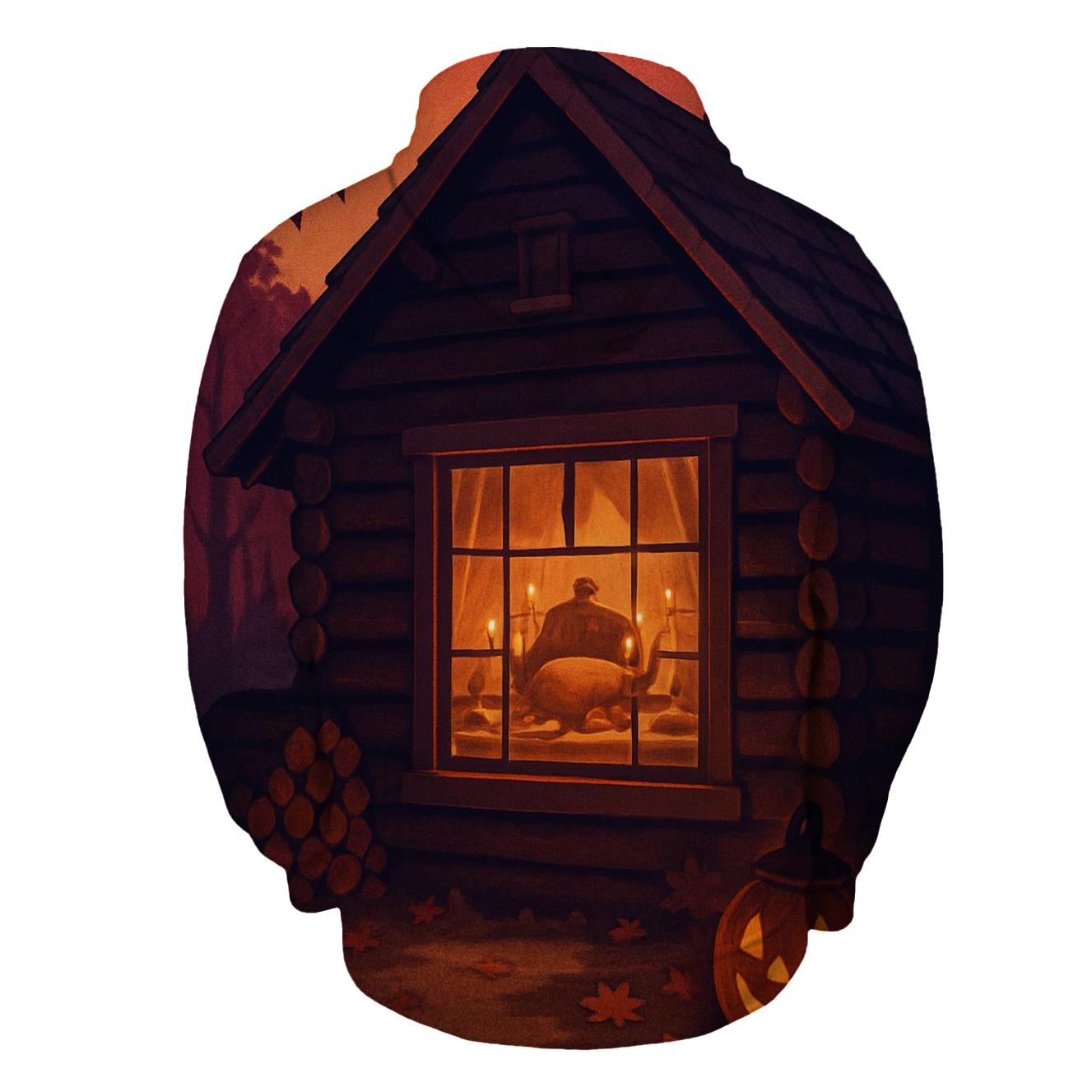 Gratitude Cabin Window Glow hoodie styles