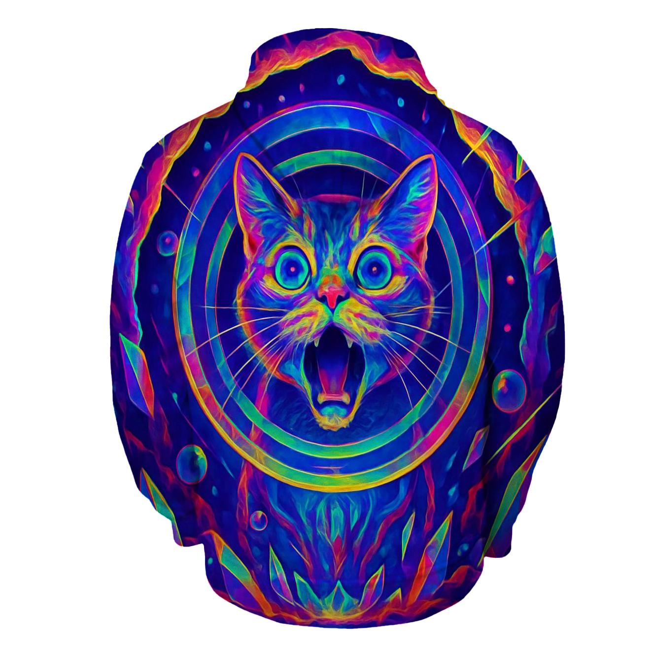 Crystal Cave Echo Cat printed hoodies