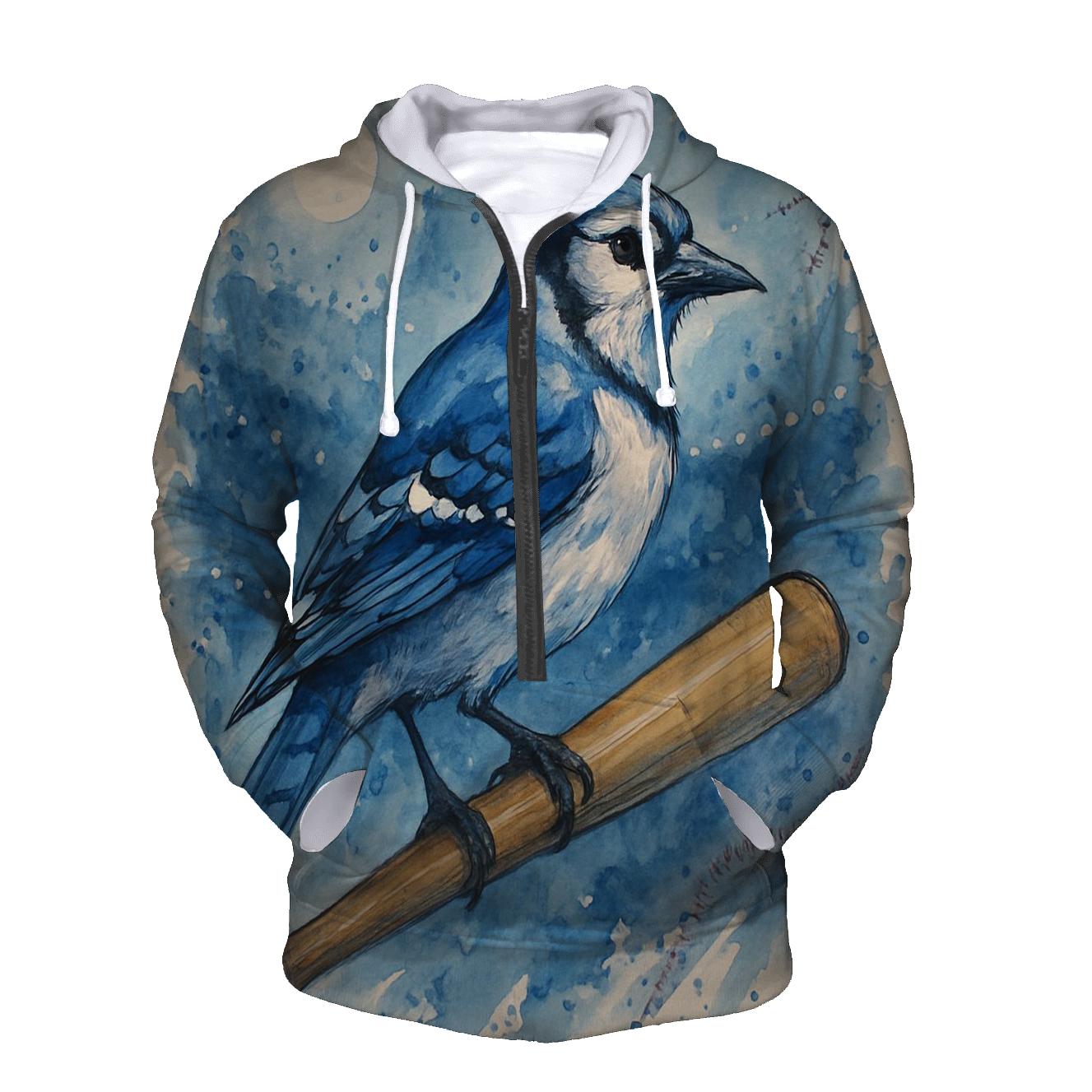 Blue Jays Moonlit Bat Perch embroidered hoodies