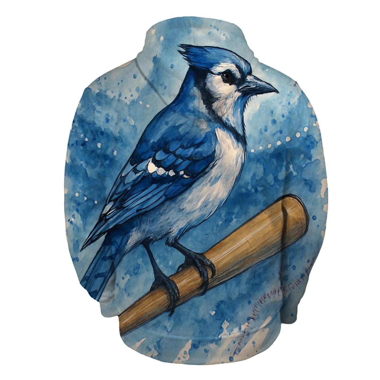 Blue Jays Moonlit Bat Perch embroidered hoodies