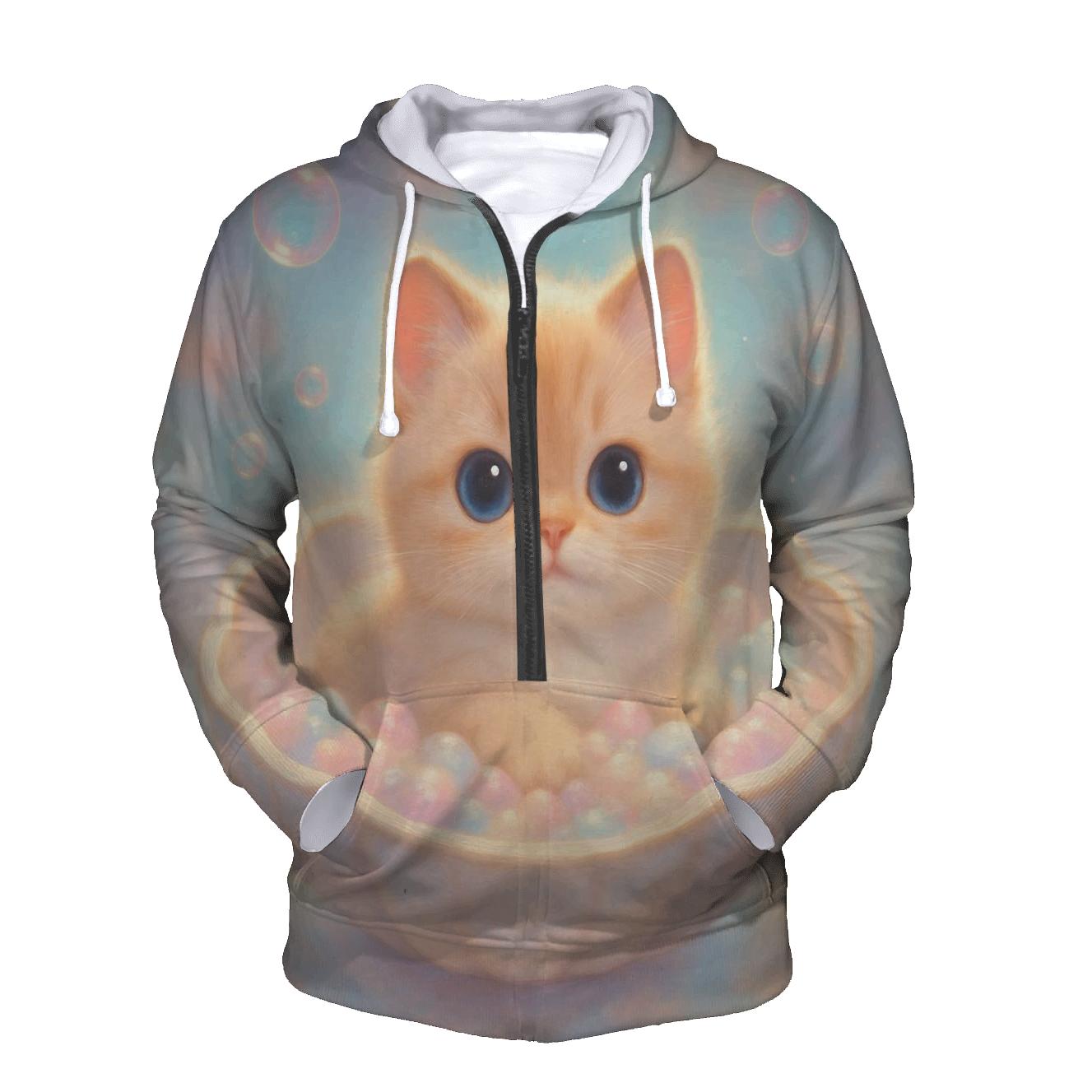 Rainbow Mist Bubble Bath Cat hoodies fashion