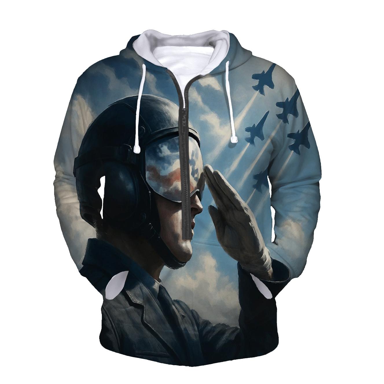 Skyborne Salute Above The Clouds lightweight hoodies