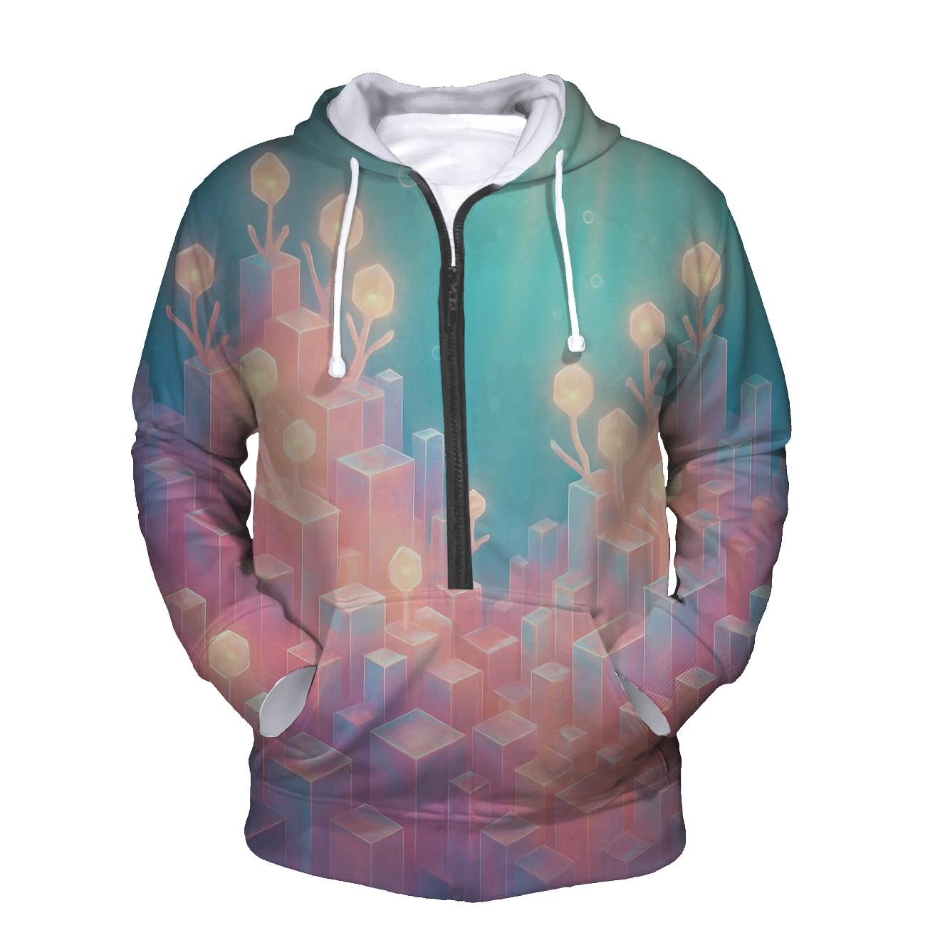 Rose Quartz Data Reef designer hoodies