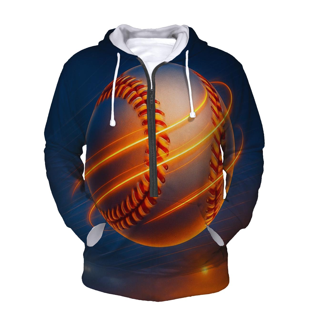 Sunset Seam Spiral Orbit premium hoodies