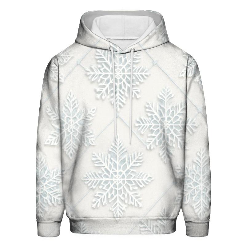 Snowflake Lace Lattice On Ivory Background designer hoodies