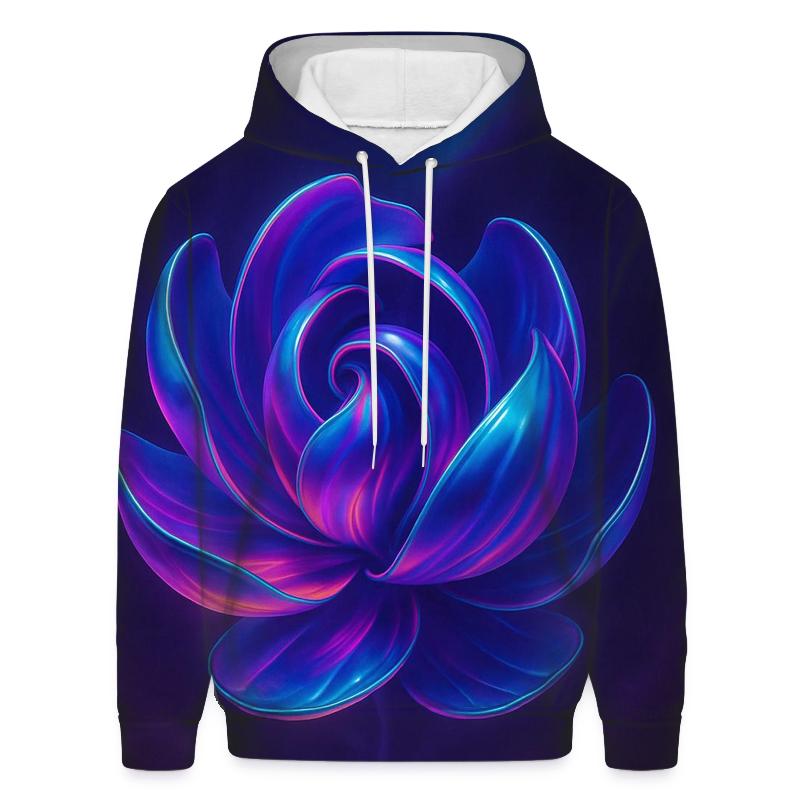 Neon Aurora Marble Bloom lightweight hoodies