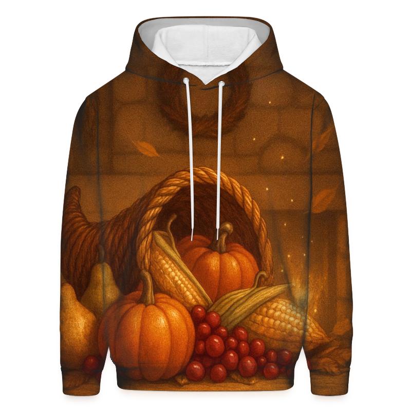 Candlelit Cornucopia Hearth designer hoodies