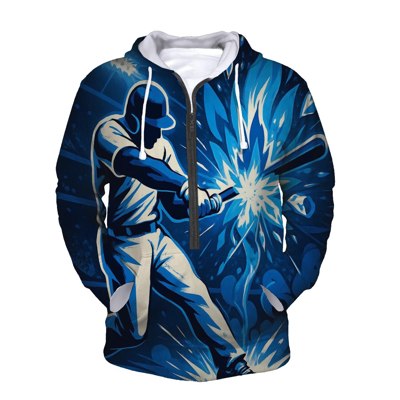 Blue Flame Bat Impact hoodie designs