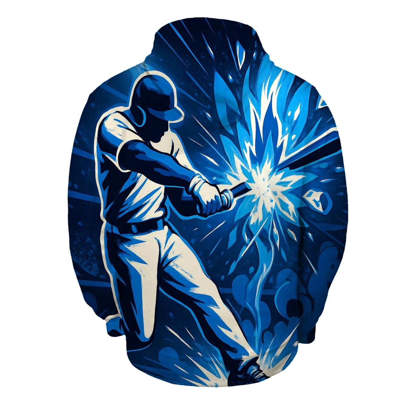 Blue Flame Bat Impact hoodie designs