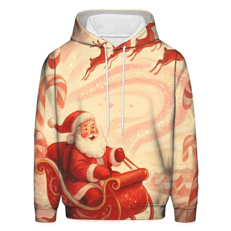 Storybook Sleigh Over Candy Cane Canyons lightweight hoodies