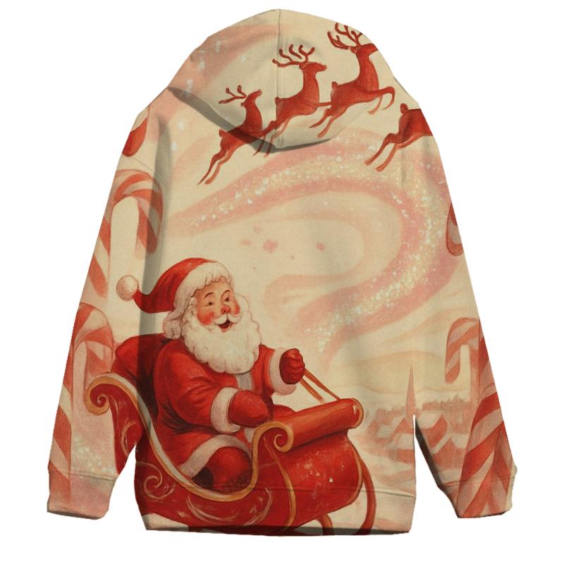 Storybook Sleigh Over Candy Cane Canyons lightweight hoodies
