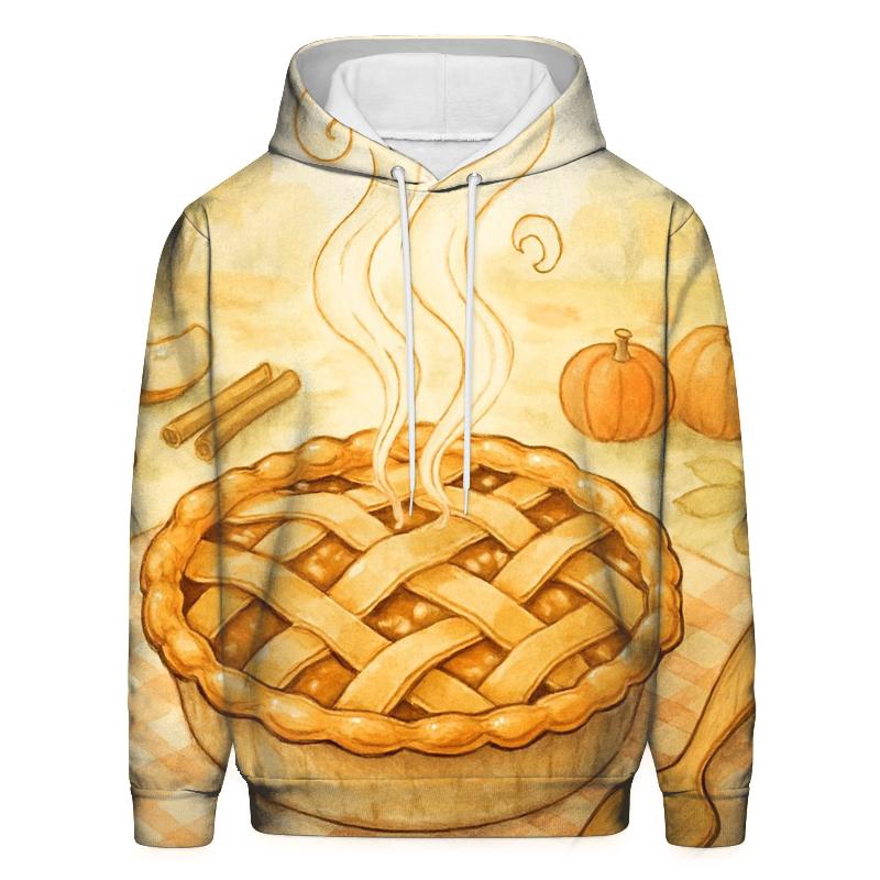 Autumn Orchard Pie Steam Spiral printed hoodies