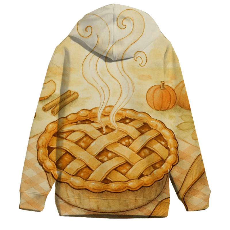 Autumn Orchard Pie Steam Spiral printed hoodies