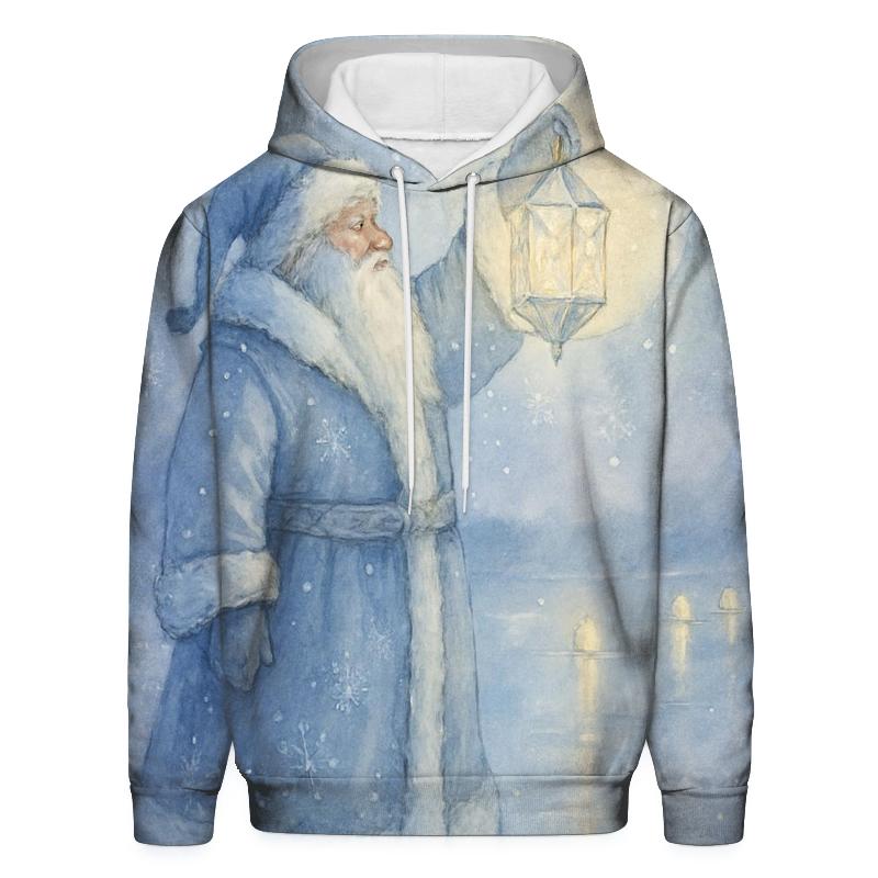 Frosted Moonlight Santa And The Ice Lanterns hoodie designs
