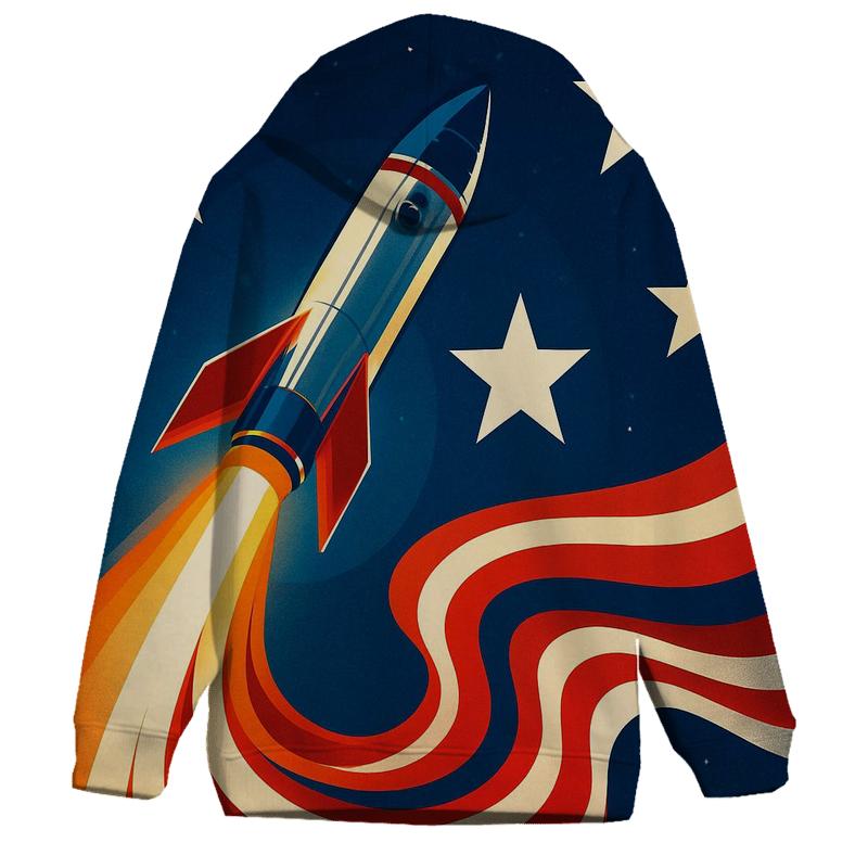 Rocket Trail Stripes printed hoodies