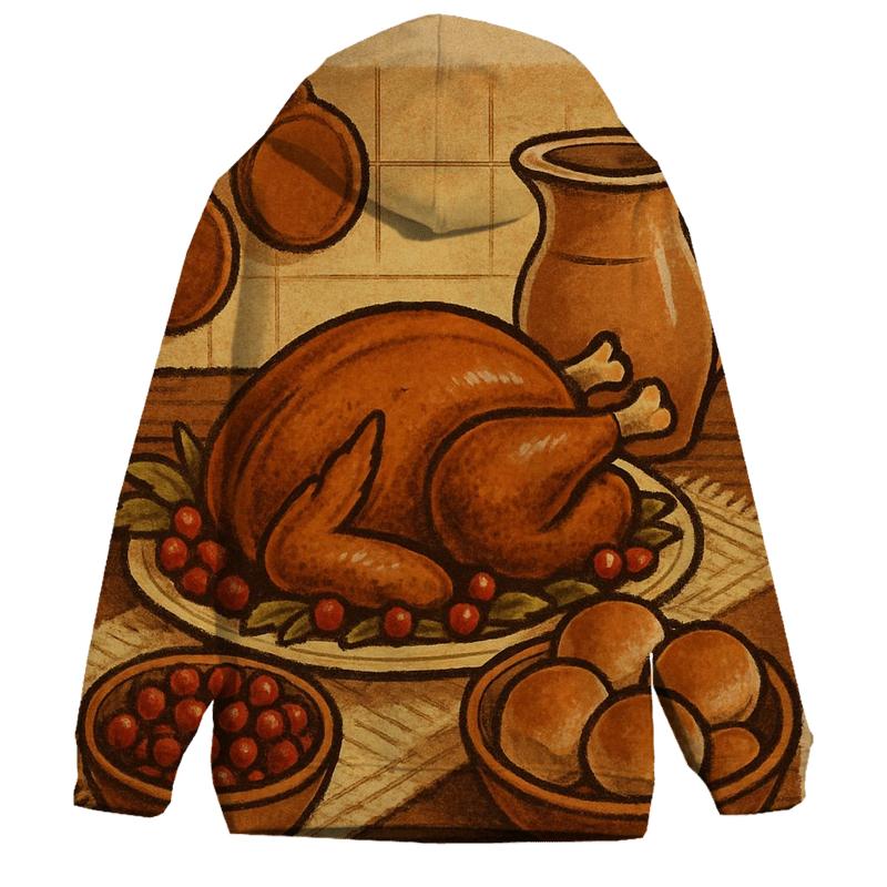 Farmhouse Feast Table Still Life custom hoodies