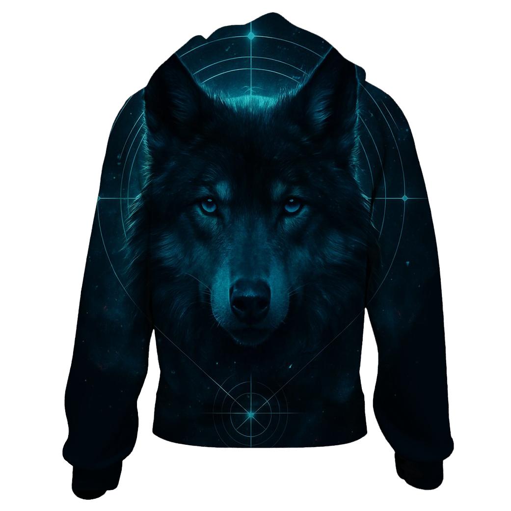 Astral Compass Wolf custom hoodies