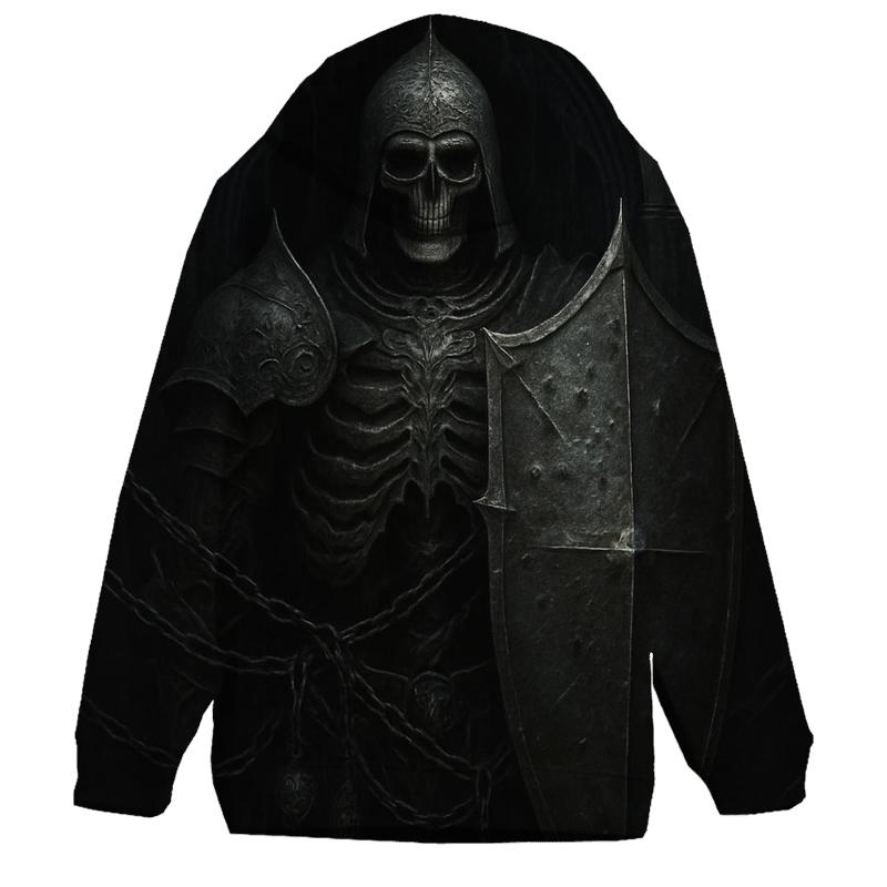 Chained Sentinel Of The Abyss Gate zip-up hoodies
