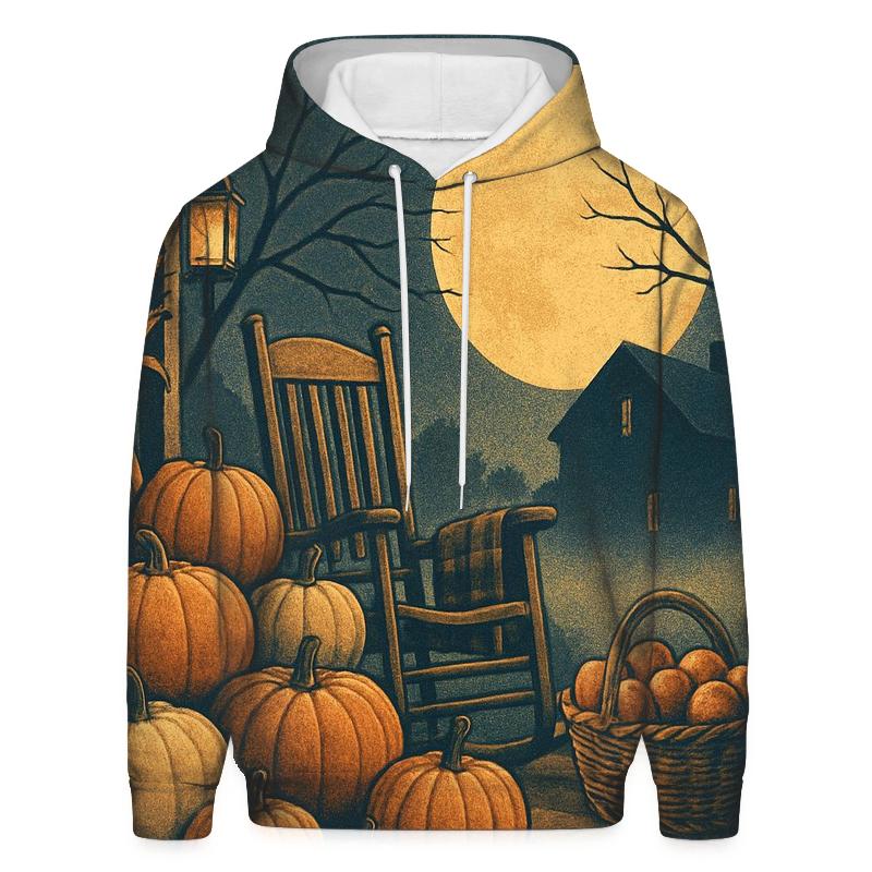 Harvest Moon Porch Welcome Scene embroidered hoodies