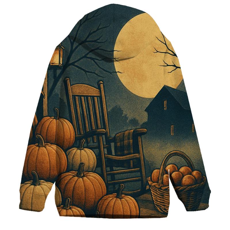 Harvest Moon Porch Welcome Scene embroidered hoodies