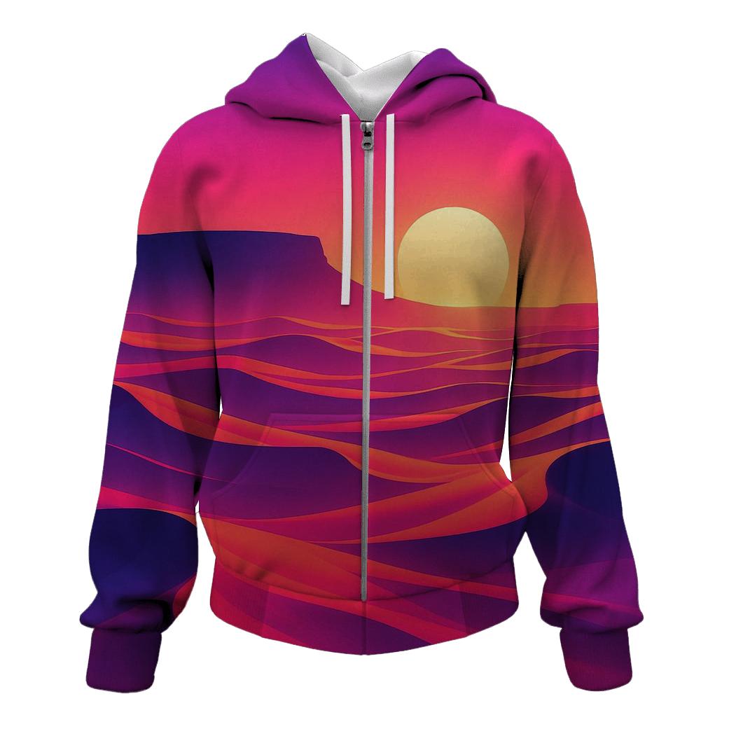 Neon Dune Sundown custom hoodies
