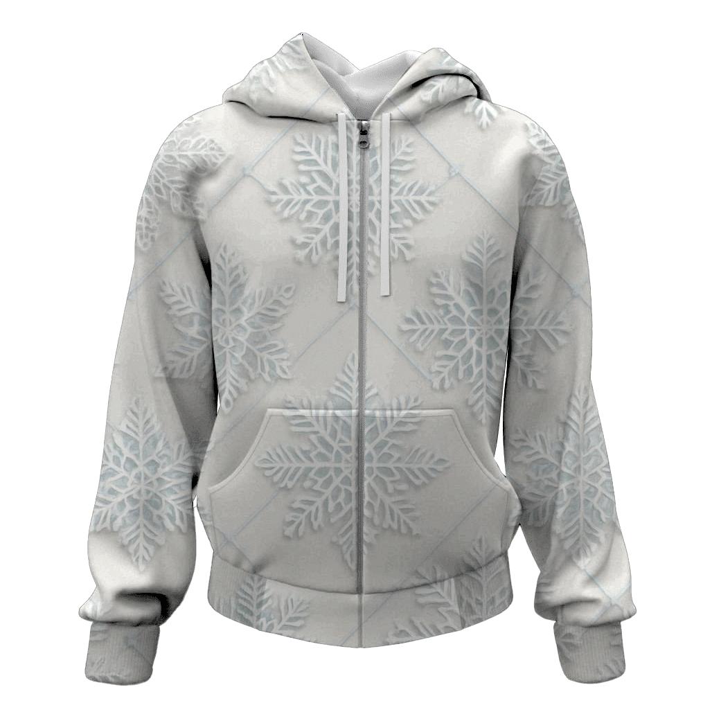 Snowflake Lace Lattice On Ivory Background designer hoodies