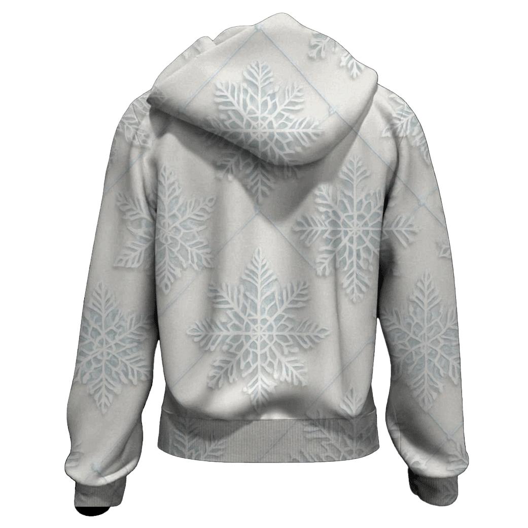 Snowflake Lace Lattice On Ivory Background designer hoodies