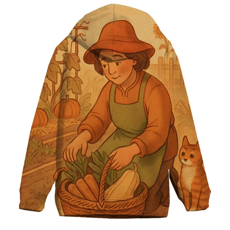 Thankful Garden Harvest Basket custom hoodies