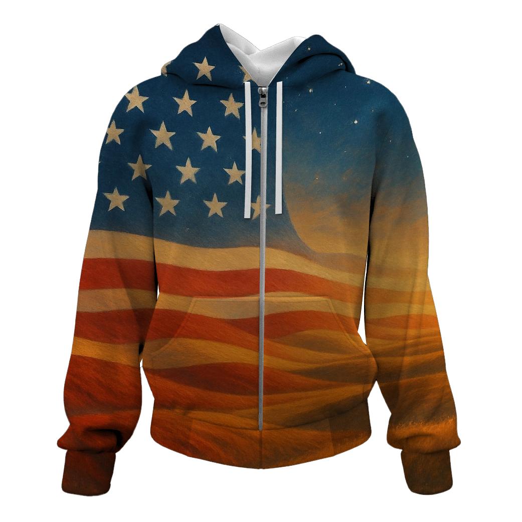 Prairie Flag Horizon Drift zip-up hoodies