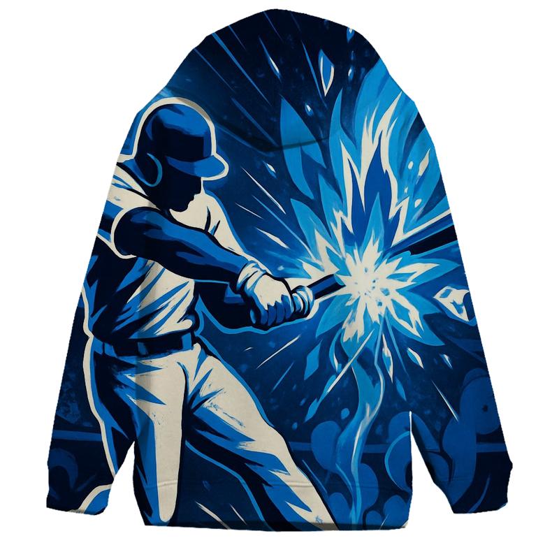 Blue Flame Bat Impact graphic hoodies