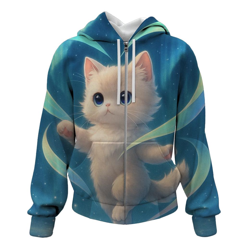 Aurora Ribbon Ballet Kitten pullover hoodies
