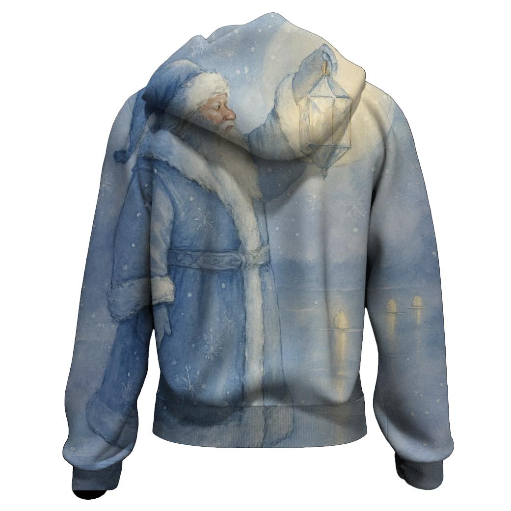 Frosted Moonlight Santa And The Ice Lanterns custom hoodies