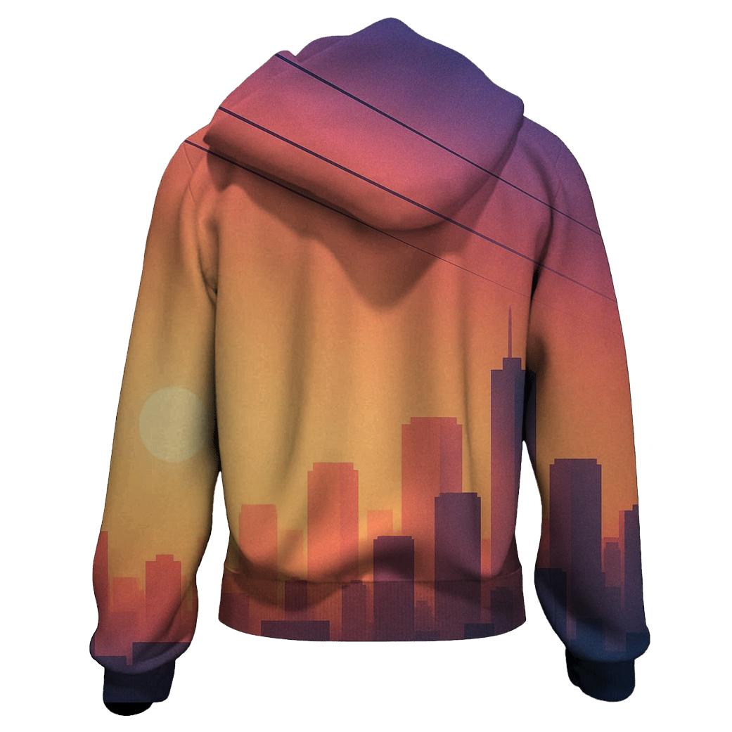 Twilight Tramline Skyline printed hoodies