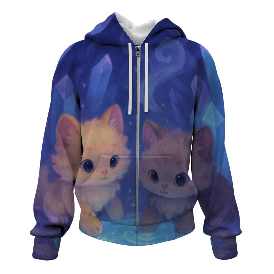 Crystal Cave Purrling Springs embroidered hoodies